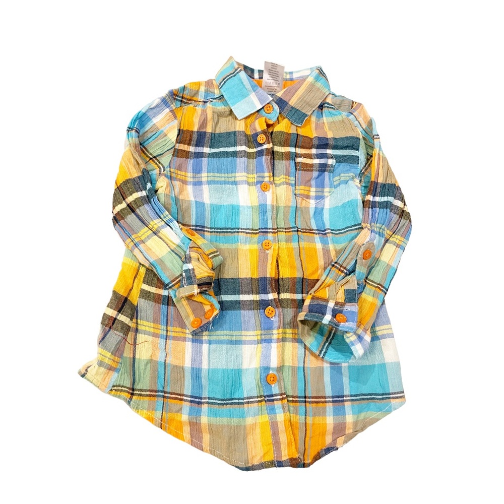 NWT Gymboree Plaid Button Down Dress Shirt Boys Size 3